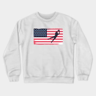 american football shirt, flag, player, gift Crewneck Sweatshirt